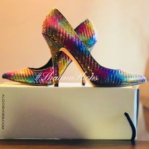 Aldo Robidoux Sequin Rainbow Pump - Size 9